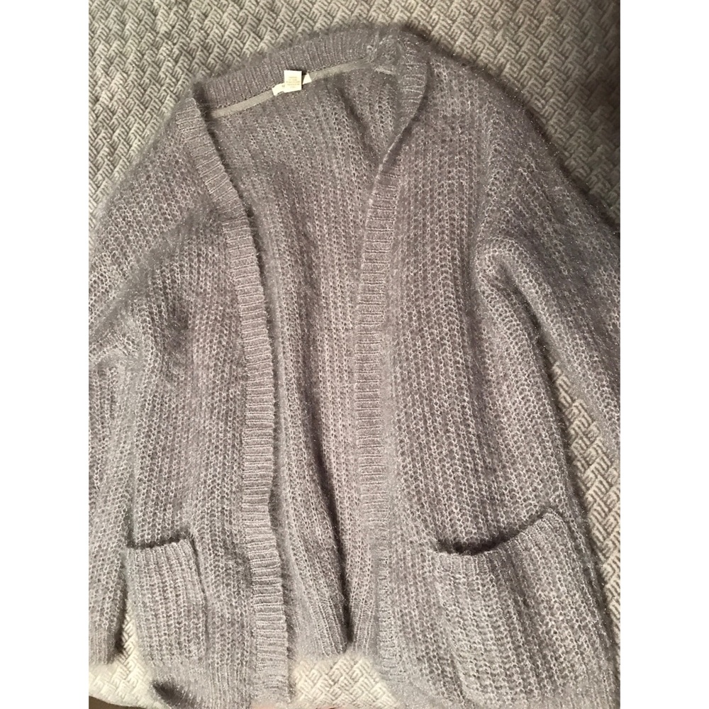 Grey Fuzzy Caridgan